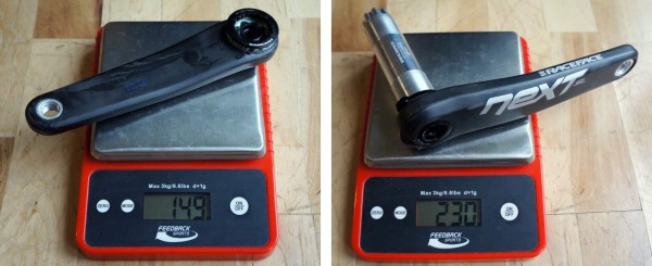 2014 Race Face crankarms actual weights