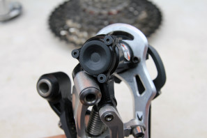 Sneak Peek: Box Components' Prototype 1x Drivetrain with 11-42t Cassette, Clutched Derailleur Box Components 11-42 cassette 1x drive train derailleur20140413_0892