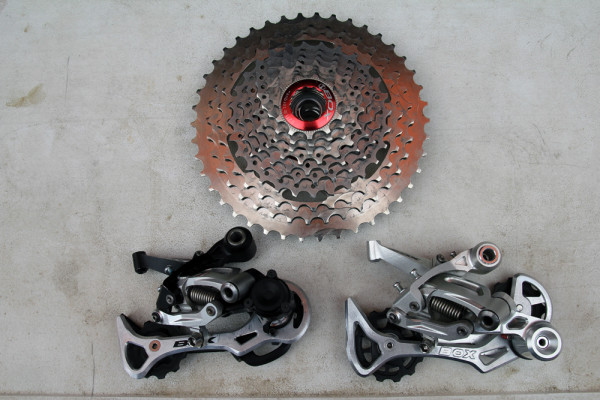 Sneak Peek: Box Components' Prototype 1x Drivetrain with 11-42t Cassette, Clutched Derailleur Box Components 11-42 cassette 1x drive train derailleur20140413_0893