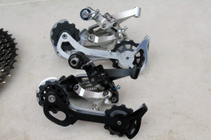 Sneak Peek: Box Components' Prototype 1x Drivetrain with 11-42t Cassette, Clutched Derailleur Box Components 11-42 cassette 1x drive train derailleur20140413_0897