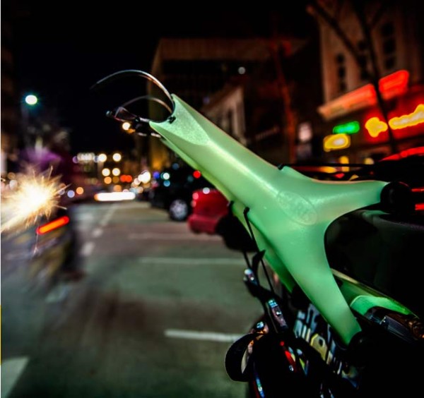 saris solo glow in the dark trunk mount bike rack