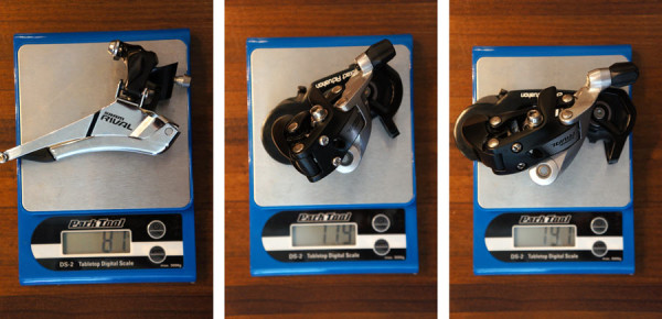 2015 SRAM Rival 22 road bike drivetrain group actual weights