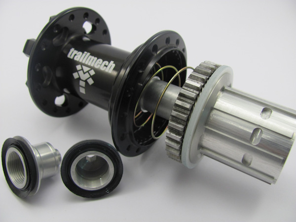 Trailmech XC rear hub, shown open