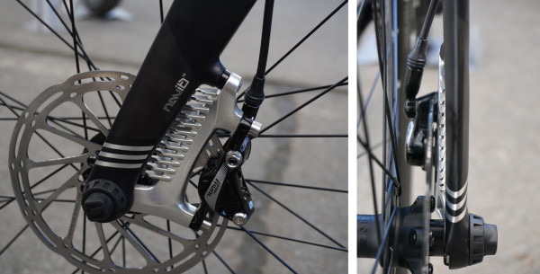 Naild locking quick release thru axle system for road cyclocross and gravel bikes appears on Marin bikes for 2016