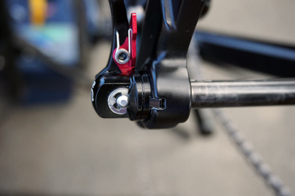 Naild locking quick release thru axle system for road cyclocross and gravel bikes appears on Marin bikes for 2016