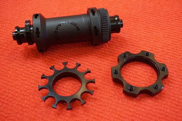 Woodman centerlock to 6-bolt brake rotor adapter for mountain road and cyclocross bikes