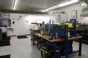 Ohlins USA factory tour RFX suspension fork motorcycle indy car-11