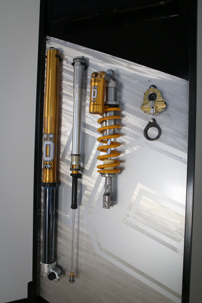 Ohlins USA factory tour RFX suspension fork motorcycle indy car-31