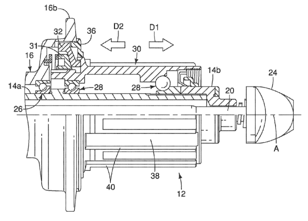shimano scylence freehub ring drive ratchet design delivers silent drag free performance - prototype patent drawings