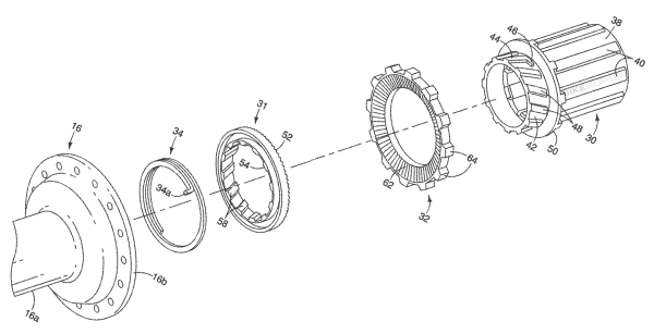 shimano scylence freehub ring drive ratchet design delivers silent drag free performance - prototype patent drawings