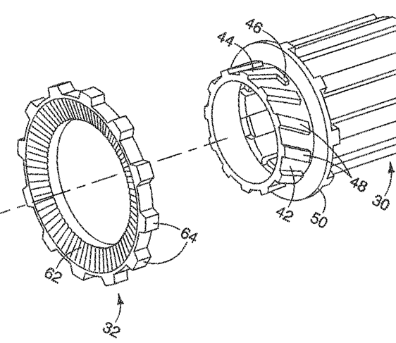 shimano scylence freehub ring drive ratchet design delivers silent drag free performance - prototype patent drawings