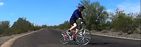 Wavetrans bicycle transmission, rider