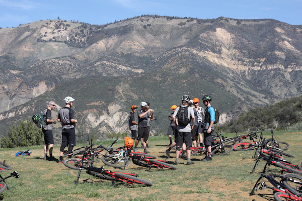 Diamondback level link launch, media crew after climb