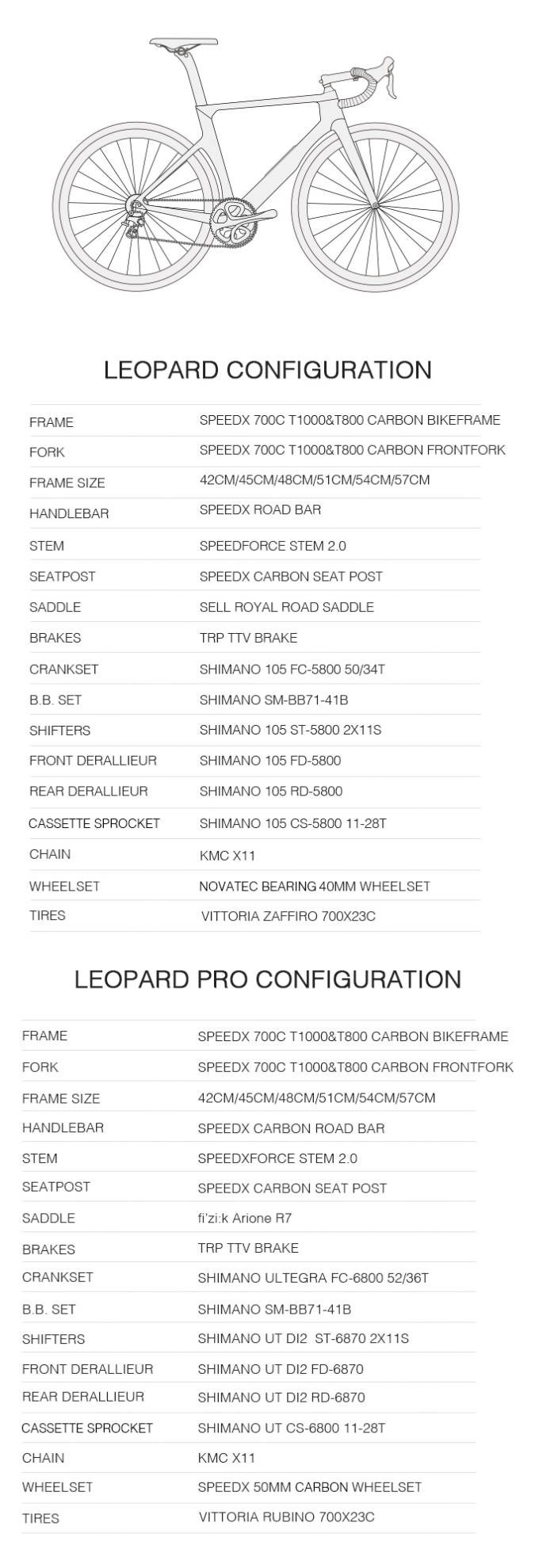 SpeedX Leopard ultegra 105