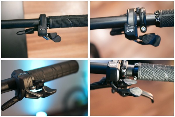 Shimano XT XTR di2 shifter comparison
