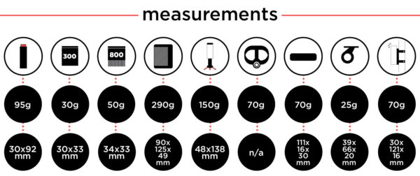 knog-pwr_modular-power-system_complete-line_weights-and-dimensions
