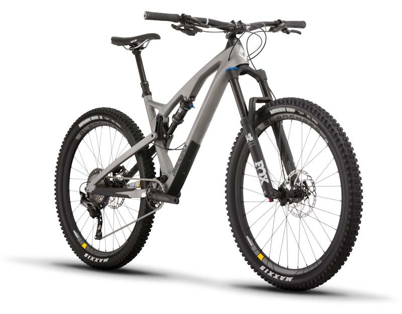 Diamondback Release Carbon 4c 130mm trail bike, silver, front angle