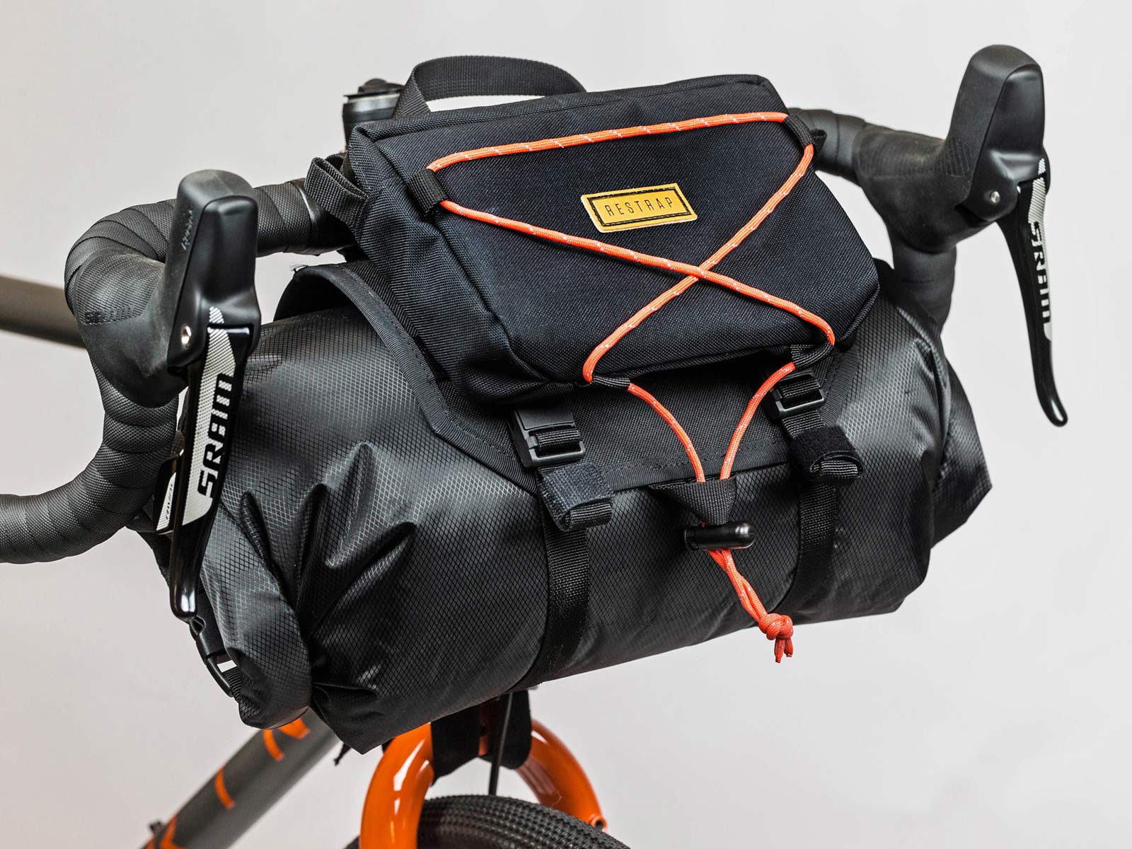 Restrap Bar Bag Holster 2.0 bikepacking updated larger magnetic quick release food pouch