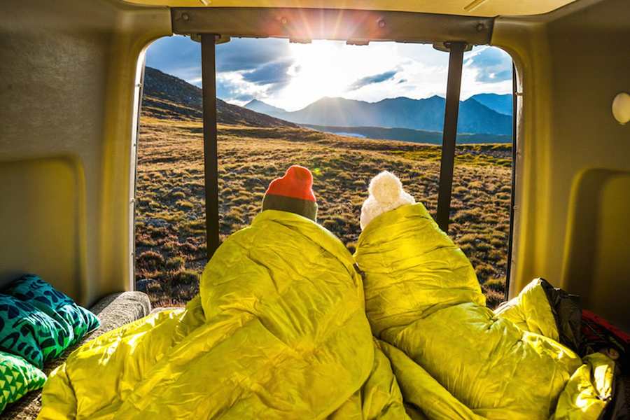 For alfresco sleeping the doors can be left open with a screen door.