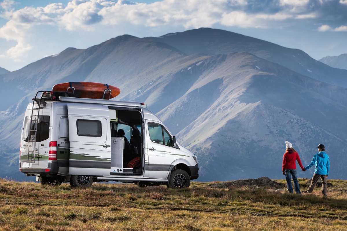 New go-anywhere Winnebago Revel 4×4 Sprinter has built-in bike shed