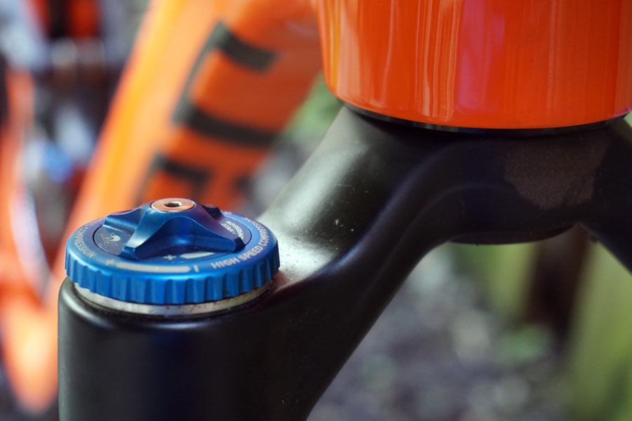 High end forks often give you separate external control of both high and low speed compression damping.