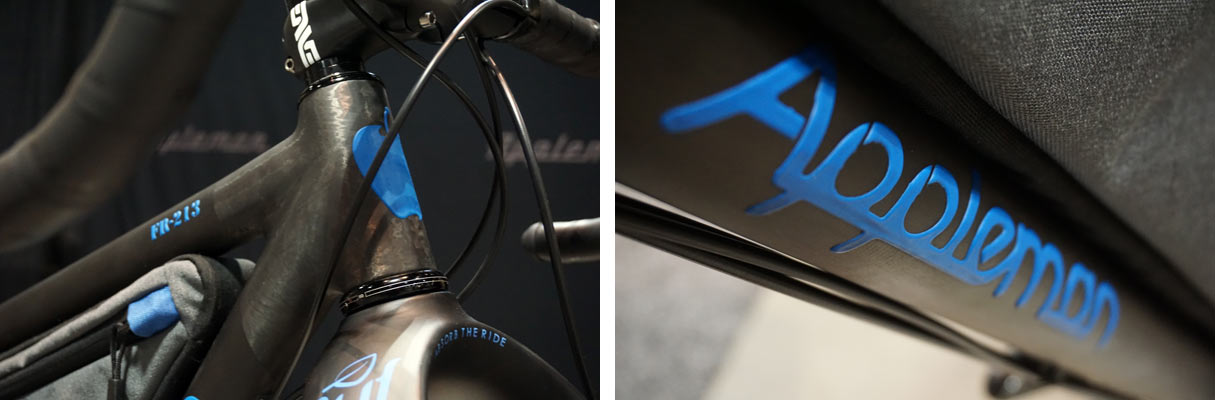 nabs 2018 appleman carbon drop bar fat bike with titanium S-and-S couplers clears a four inch tire
