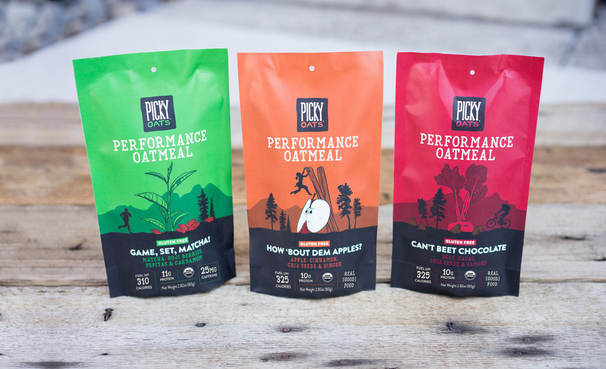 Picky Bars packs Picky Oats performance oatmeal in single and multi serve pouches