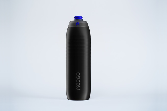 Keego promises the world's first squeezable titanium water bottle
