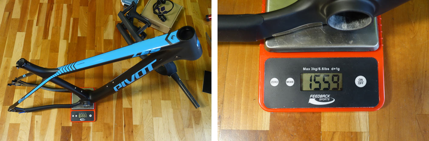 pivot les 29er mountain bike review and actual weights