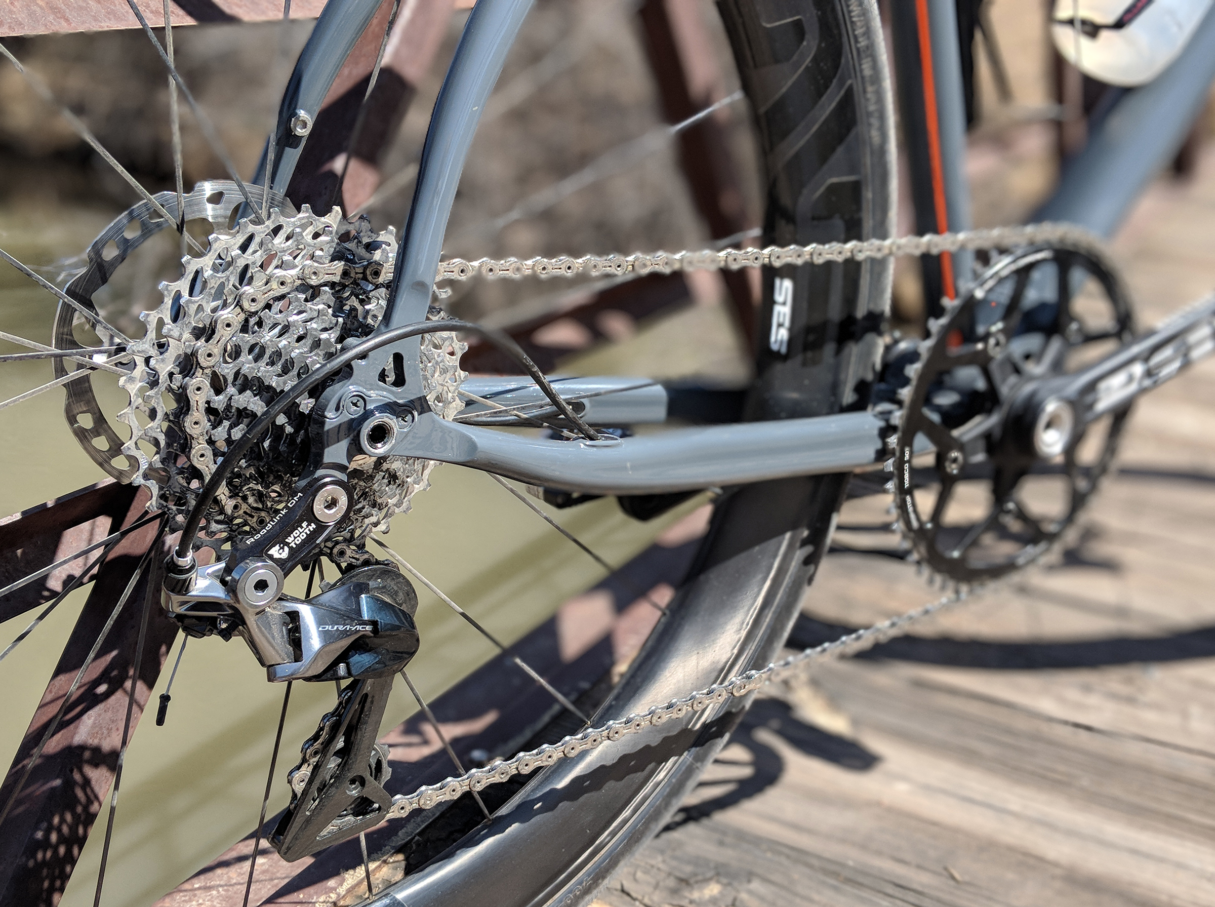wolf tooth elliptical chaining dura ace derailleur
