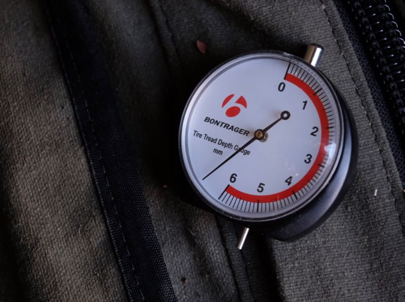 Bontrager's new tread depth gauge can help determine when to replace a tire.