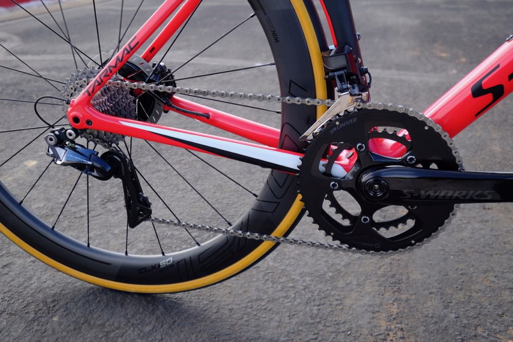 The 2018 Specialized Tarmac Disc is the latest bike in the S-works lineup.