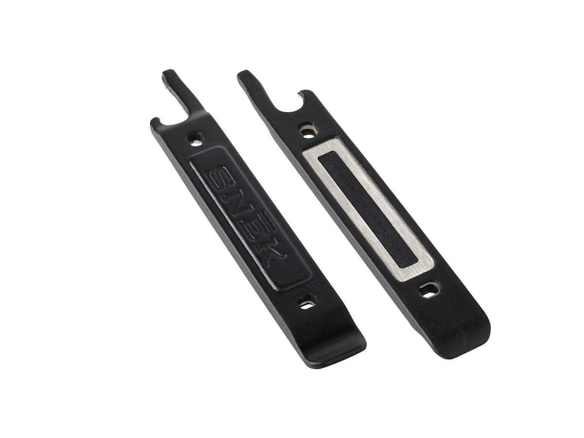 Snek Cycling’s Lifeboat tire levers include valve core removers for easier tubeless repairs