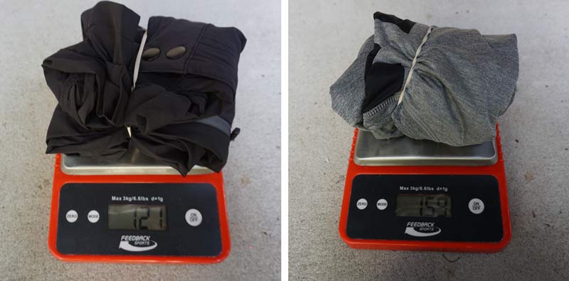 how much does an xc mountain bike clothing kit weigh