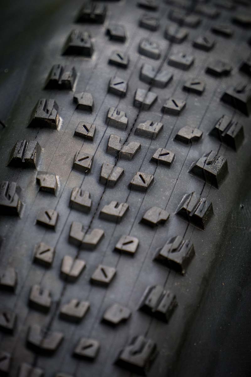 Maxxis Rekon Race XC tire, tread closeup