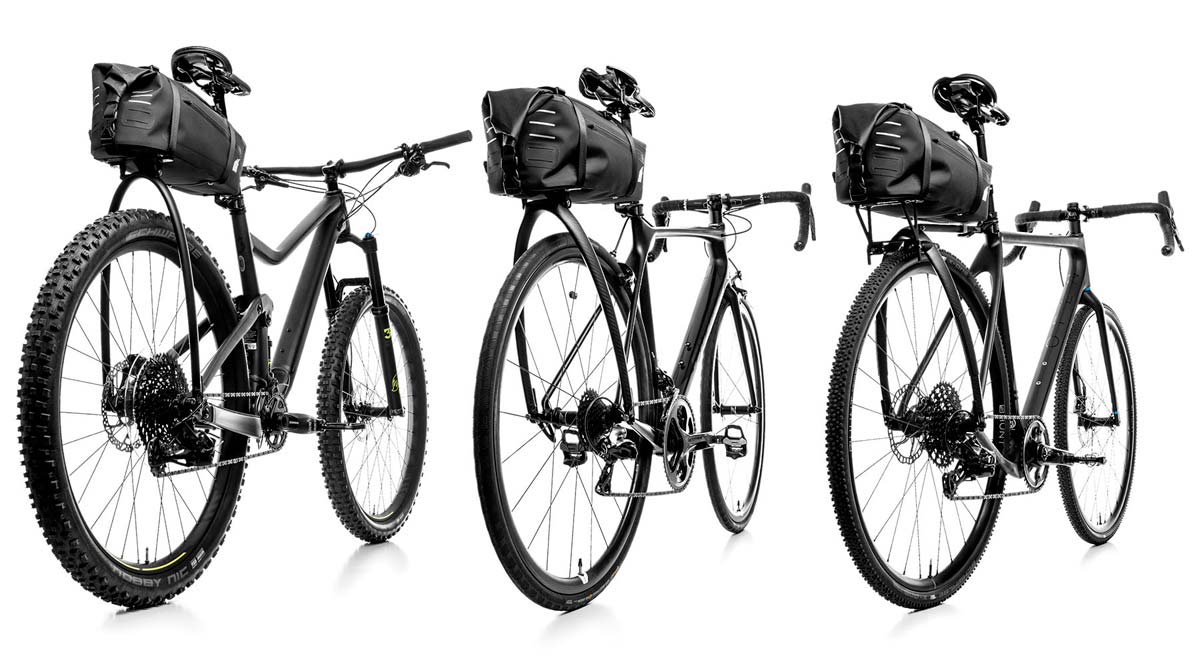 Tailfin AeroPack aerodynamic rear bike rack with integrated seatbag trunk bag for road bikes mountain bikes and commuter cyclists