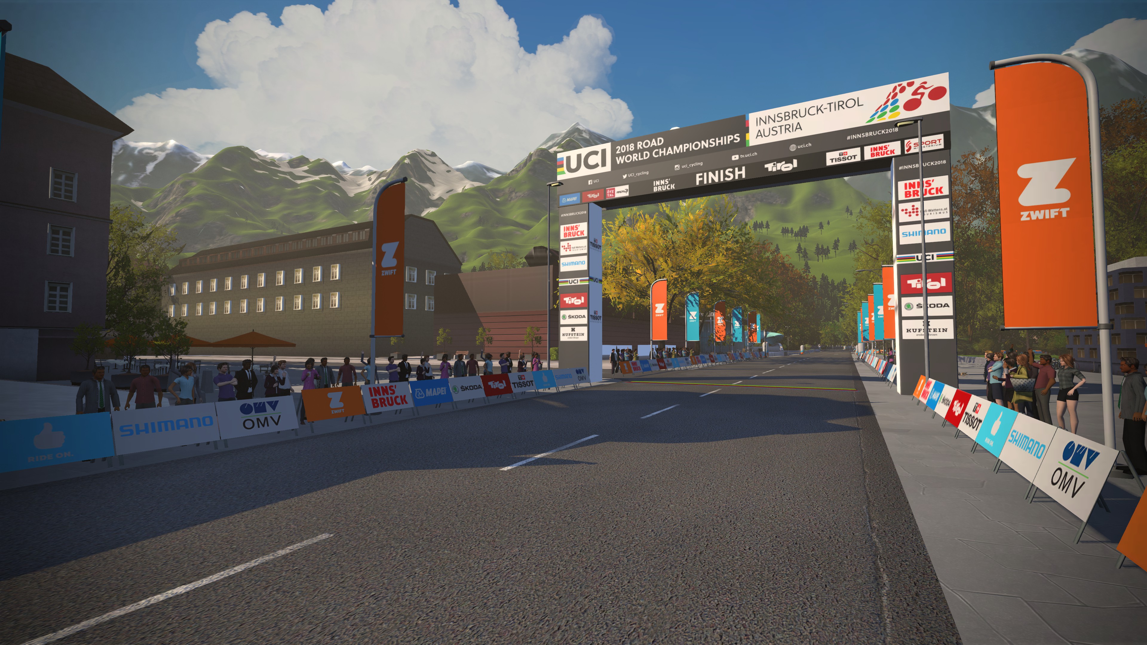 Ride through Austria w/ Zwift Innsbruck-Tirol UCI World Championships course