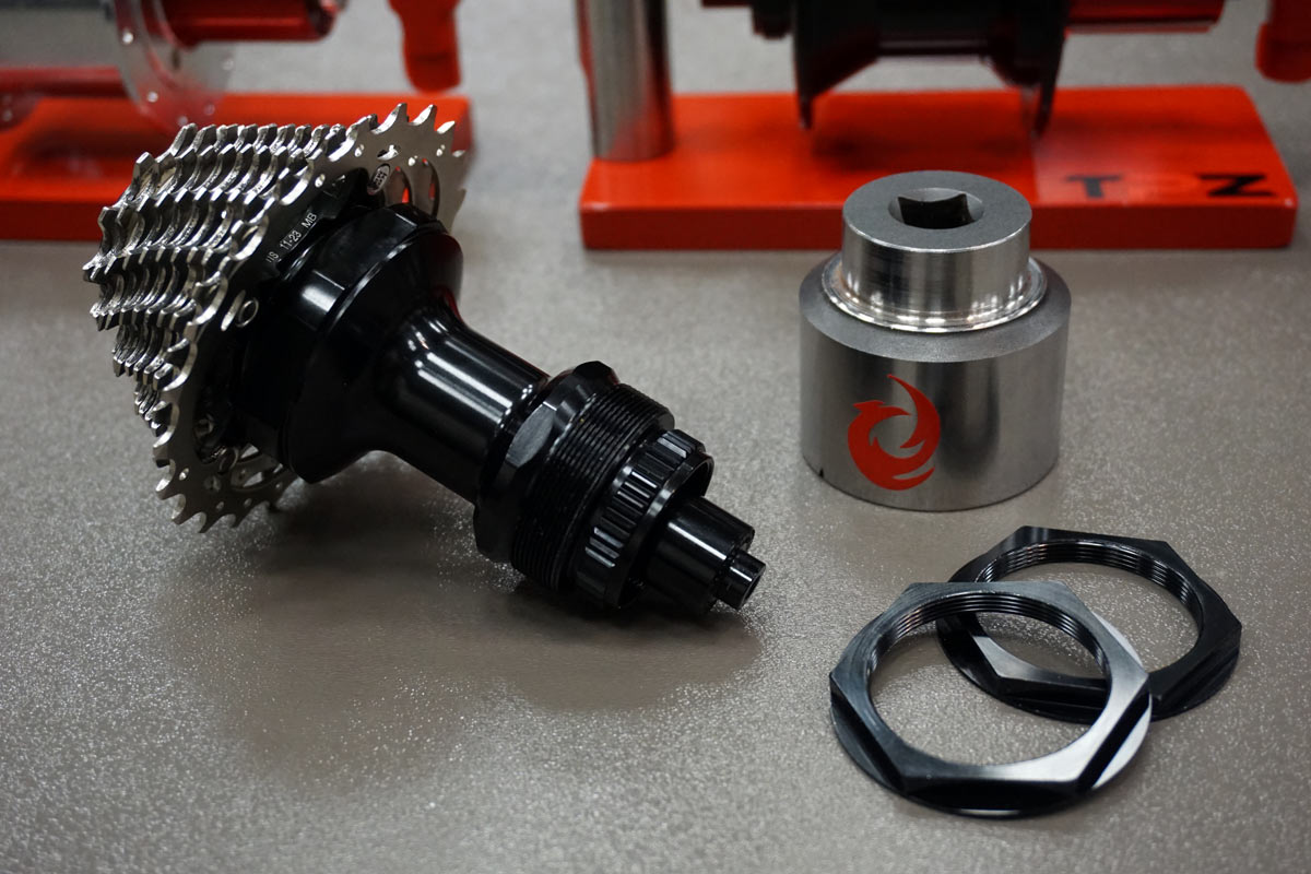 Two Point Zero Phoenix interchangeable hub lets you swap cassettes, wheels in seconds