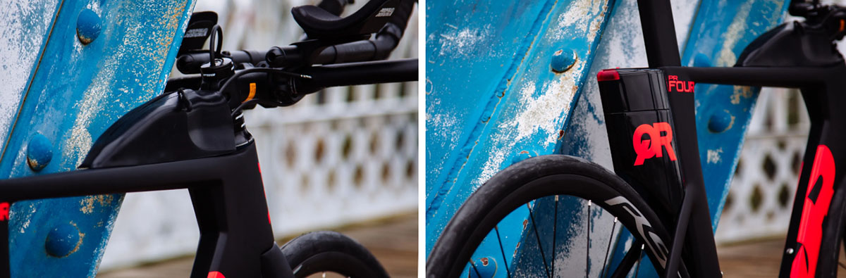 QR PR4 disk brake top tube storage and flat repair