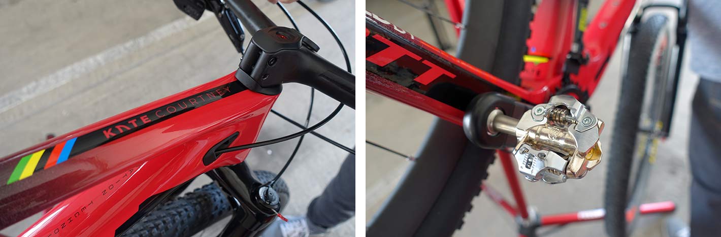 pro bike check of Kate Courtney 2019 scott spark rc full suspension race bike