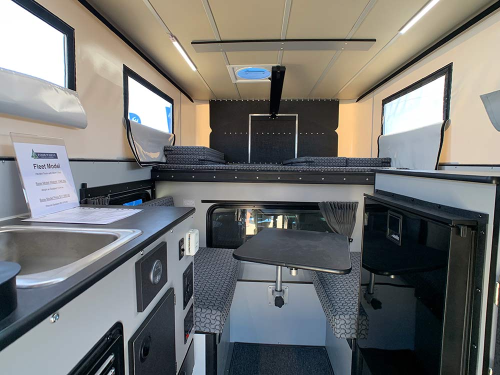 pop up camper for pickup truck beds with full rv-style hookups