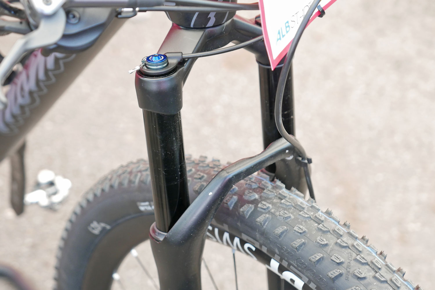 2020 DT Swiss F 232 ONE prototype XC 100mm cross-country mountain bike fork, Mathias Flueckiger Flückiger Thömus team, XCO World Cup sneak peek