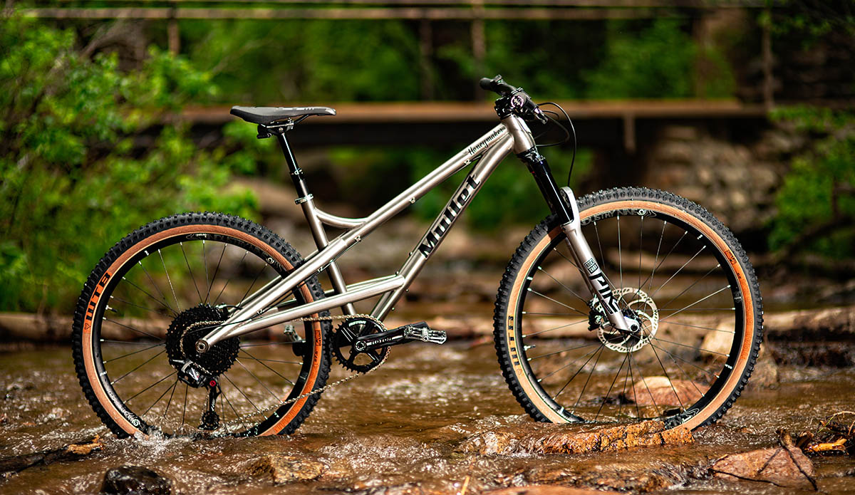 mullet honeymaker titanium hardtail mountain bike with mixed wheel sizes