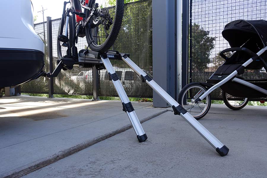 new longer bicycle ramps for loading bikes on to the EasyFold XT hitch mounted bike rack