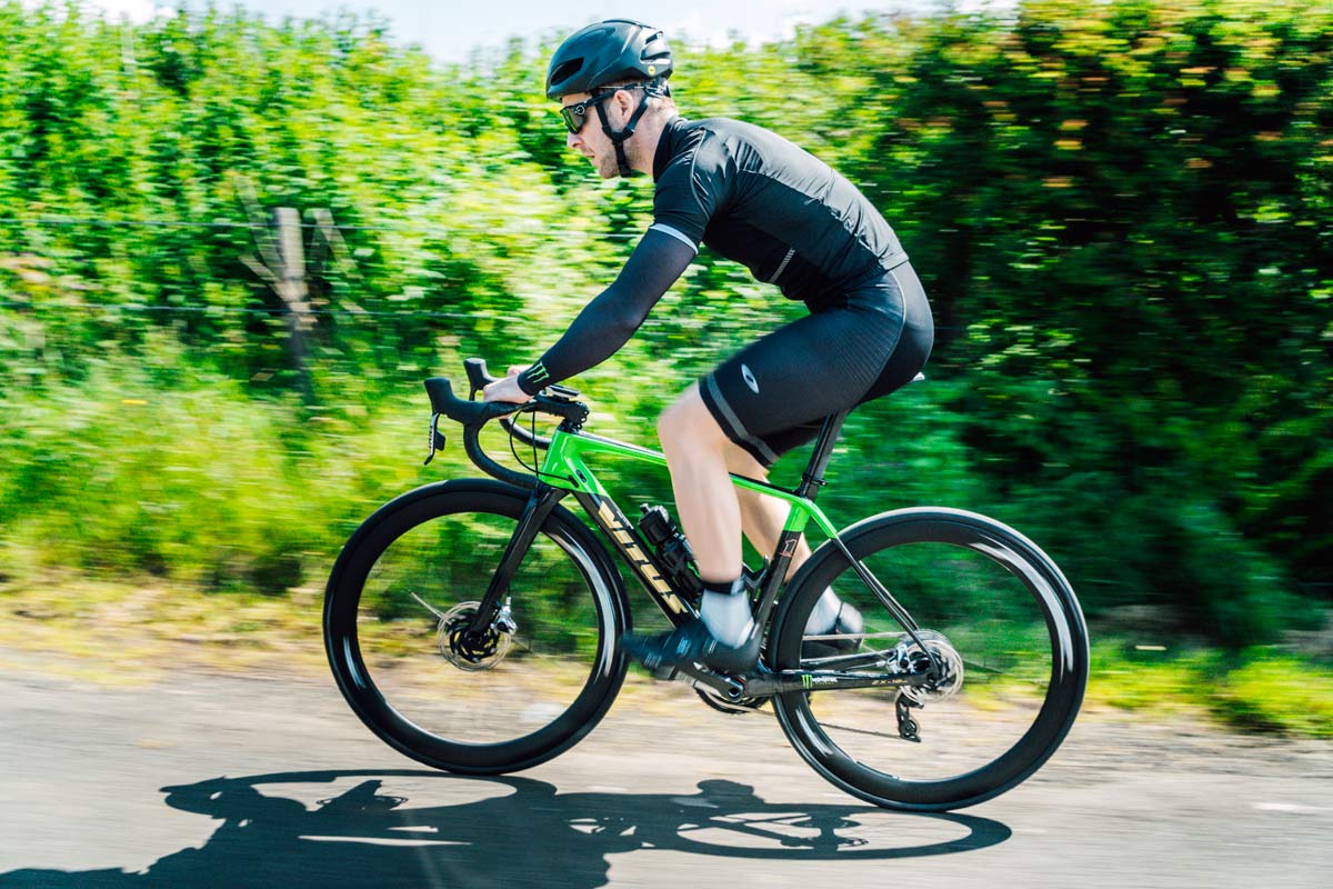 Vitus ZX-1 Disc custom, custom painted aero carbon road race bike_training bike for World Superbike Champion Jonathan Rea, photos by Gee Milner