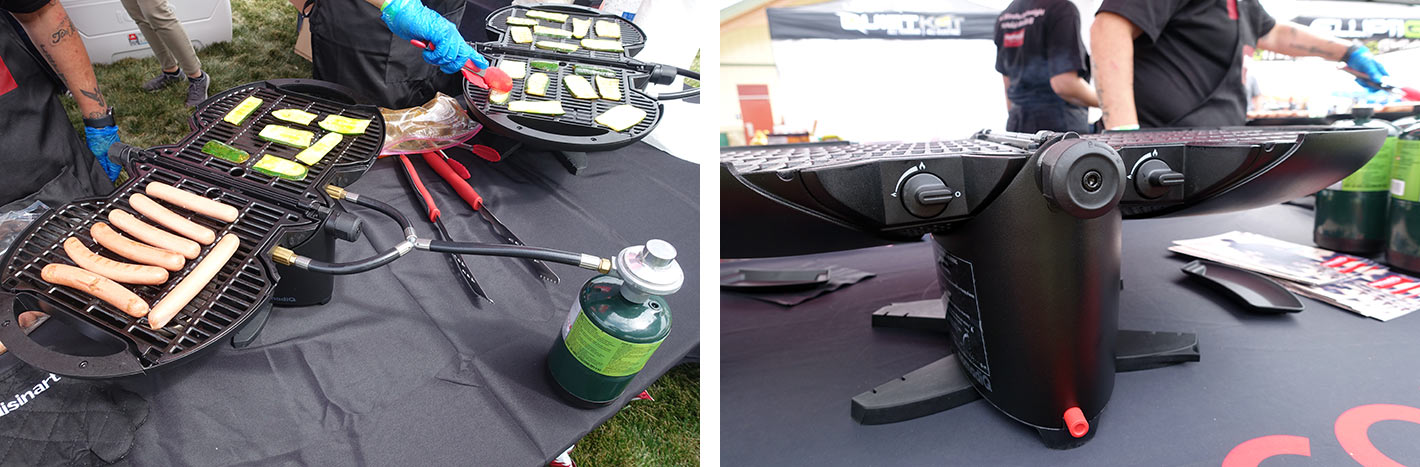 nomadiq portable gas grill for car camping and tailgating