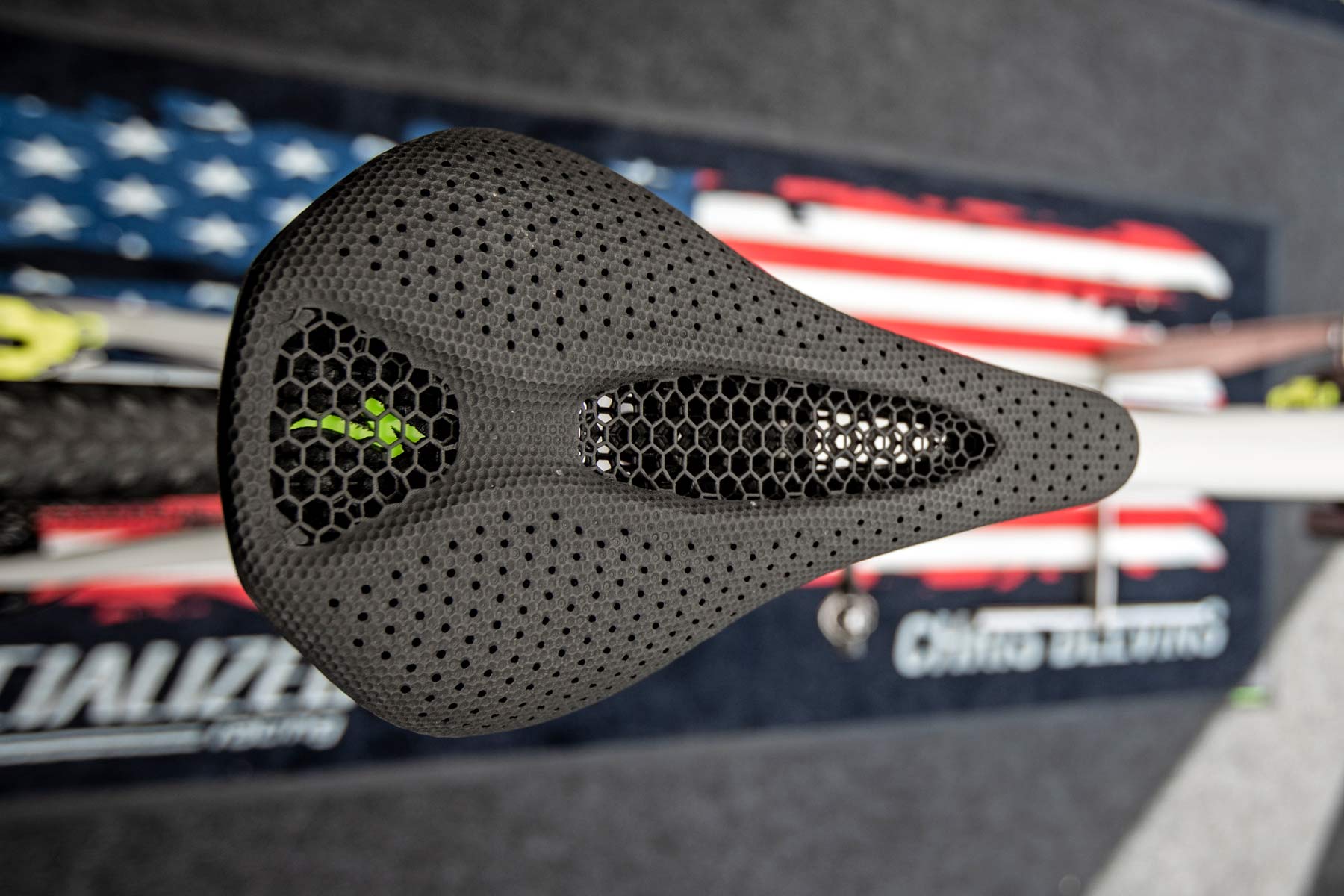 2019 Specialized S-Works Power Mirror saddle, lightweight padded 3D printed road XC MTB saddle, photo by Michal Cerveny