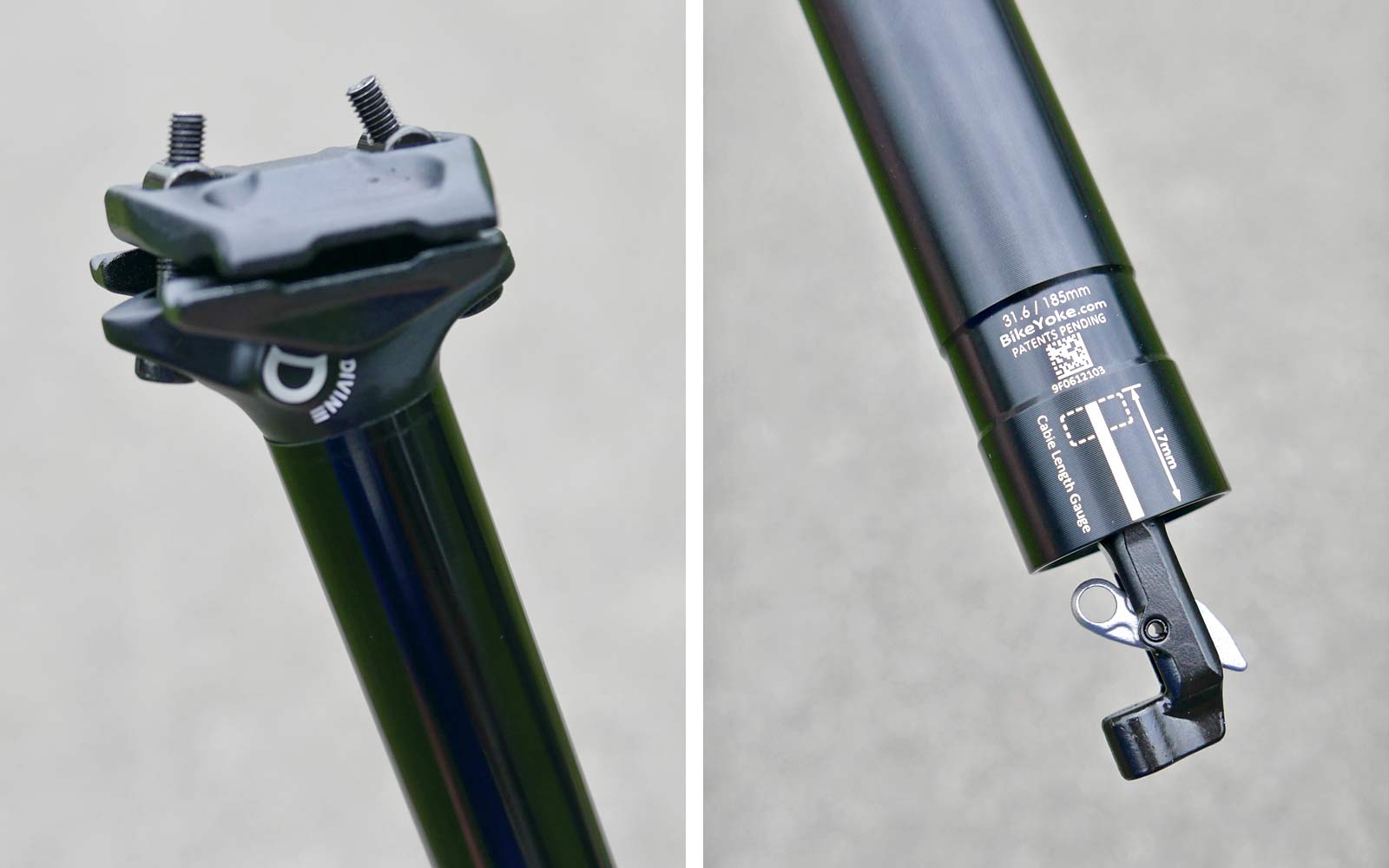 BikeYoke Divine mountain bike dropper seatpost, auto-reset adjustable travel dropper post