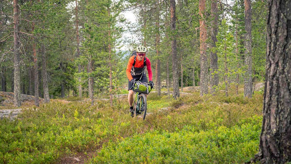 riding gravel bikes to santa claus village in finland