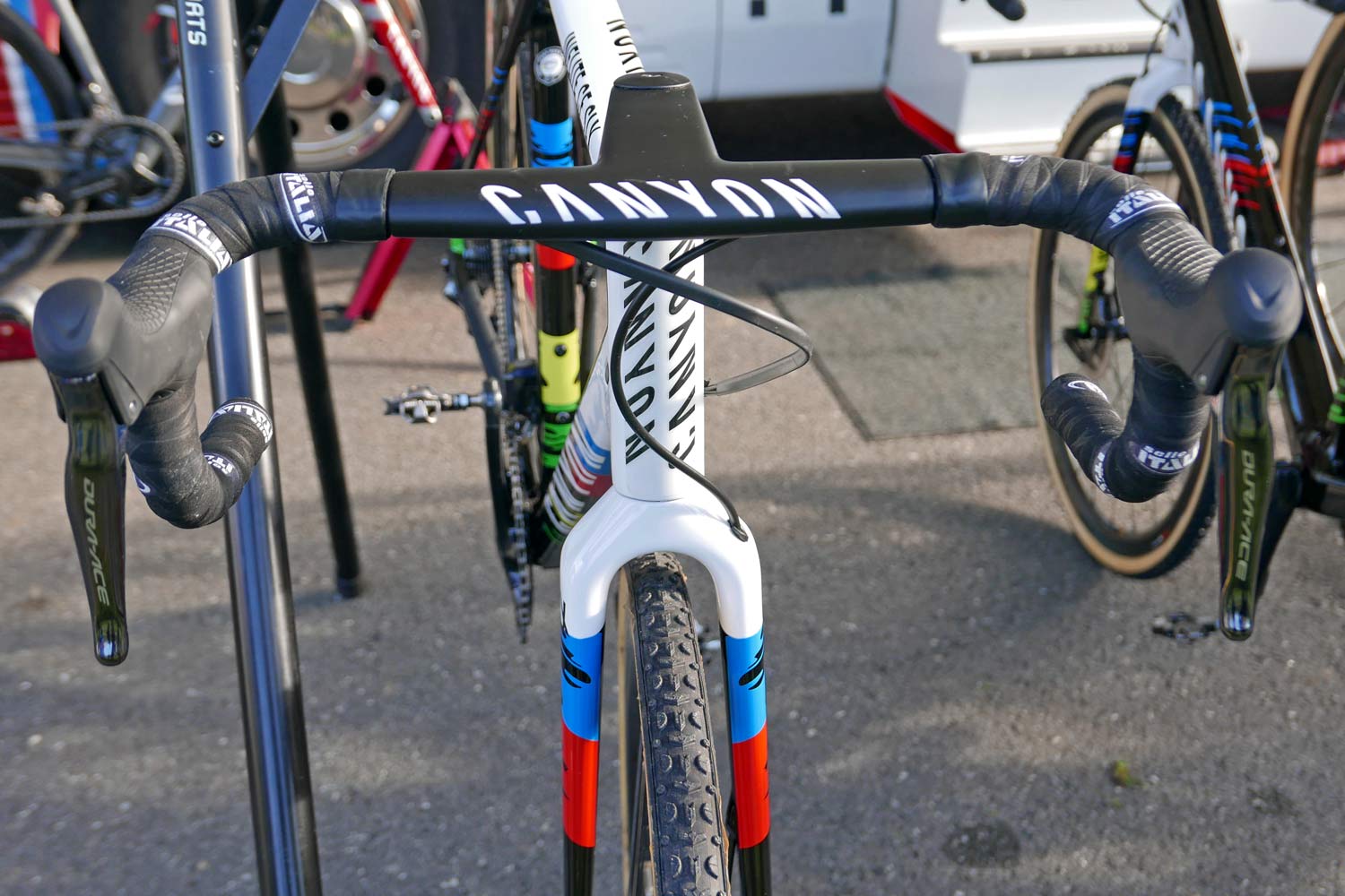 CX Pro Bike Check, World Cup winning custom Canyon Inflite CF SLX carbon cyclocross bike of World Champion Mathieu van der Poel